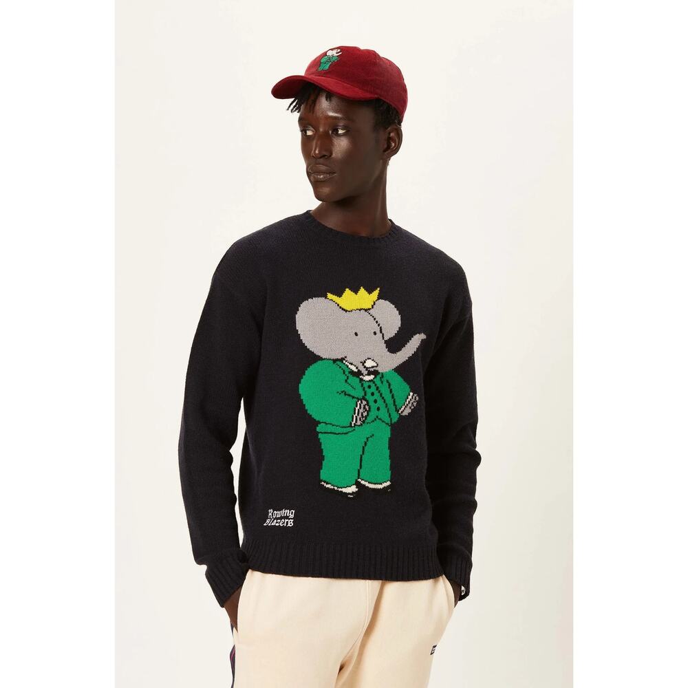 Rowing Blazers x Babar limited edition cashmere blend unisex sweater size small - Picture 8 of 9